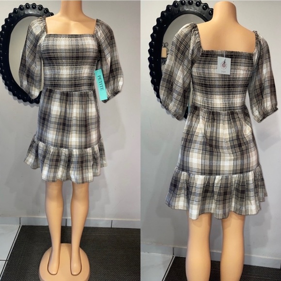 SOLD NWT CHECKERED DRESS SIZE PETITE SMALL AND PETITE MEDIUM - Picture 2 of 6